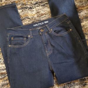 Nautica Denim Jeans Boys Size 16 Youth Straight Fit Stretch Dark
